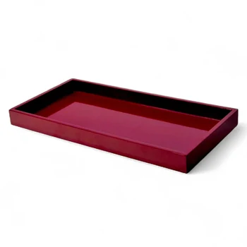 Albert L. Mini-Tablett MIMA rechteckig Brombeer 30 × 15 cm mit hochglänzender Lackoberfläche