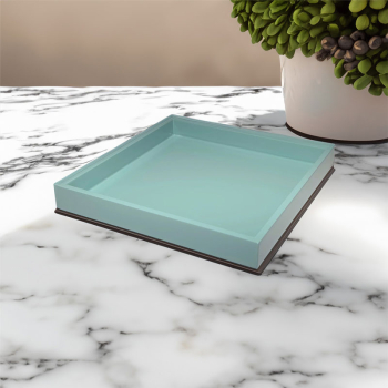 Preview: Mini Tablett, quadratisch, Lack eisblau, style