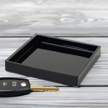 Preview: Mini Tablett, quadratisch, Lack schwarz, style