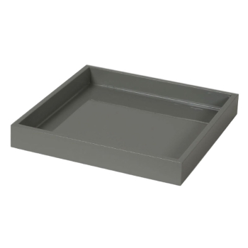 Mini Tablett, quadratisch, Lack achatgrau