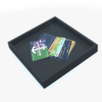 Preview: Mini Tablett, quadratisch, Lack schwarz, style