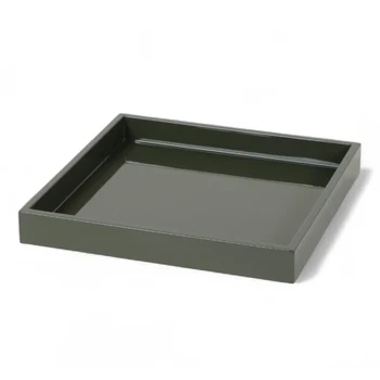 Albert L. MIMO quadratisches Mini-Lacktablett Grasgrün 20 x 20 cm mit glänzender Oberfläche und erhöhtem Rand
