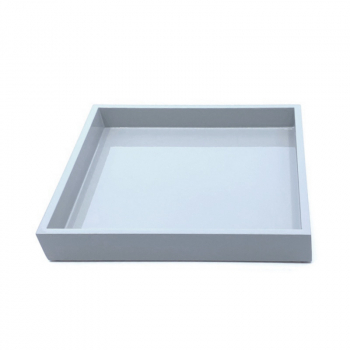 Mini Size Tray, square, paint Lacquer grey,
