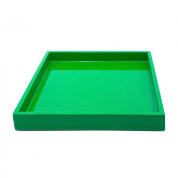 Mini Size Tray, square, paint Lacquer green