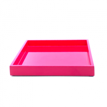 Mini Tablett, quadratisch, Lack pink