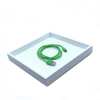 Mini Size Tray, square, paint Lacquer white, style