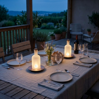 Preview: Amacords, Qamar Akku Tischleuchte kupfer, style Terrasse