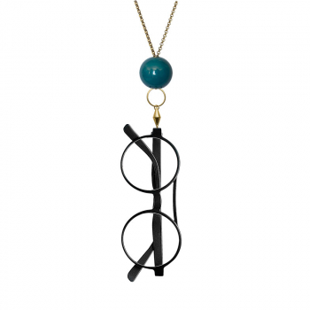 Ana e alex Eyesonoff, necklace, Glasses Chain Boule teal
