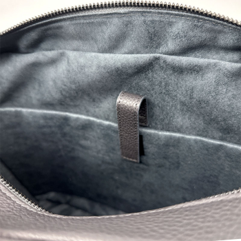BGents leather Business Bag grey, inside