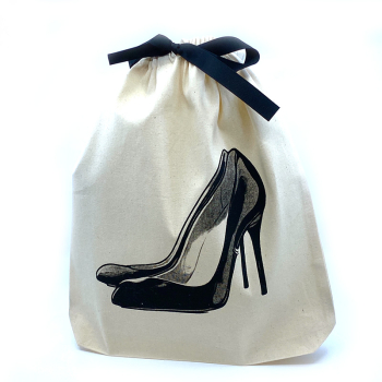 Bag All, Leinentasche Druck Pumps black, style