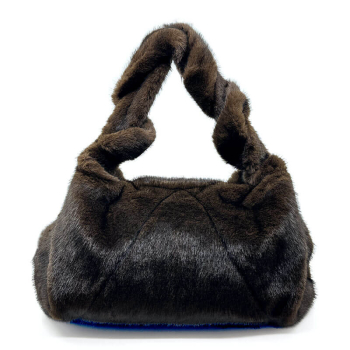 Tote Amalia faux fur braun, Rückseite