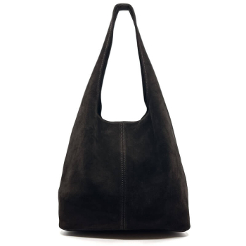 Shoulder bag Lya Suede leather brown