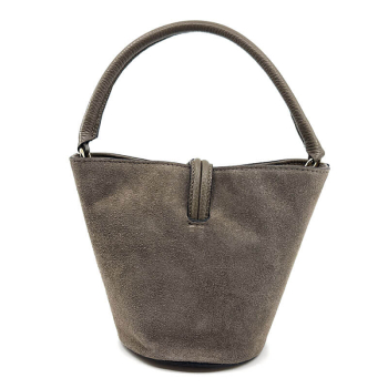 Tote Bag Juna Suede greige, back
