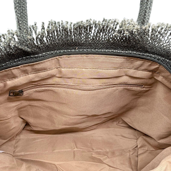 Tote bag, Elisa, RTote bag, Sun Beach grün mit Stickerei inside