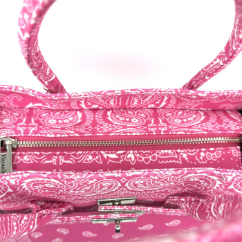 Tote Bag, Frida L, Paisley pink, zip