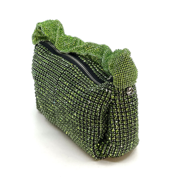 Preview: Mini Tote Mia Kristalle gruen, side