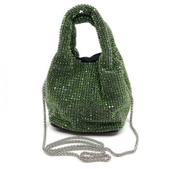Micro Tote Pixi Kristalle gruen, Kettenriemen