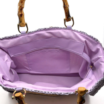 Tote Bag Flo Rattan und Raffa flieder,inside