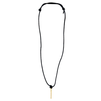 Preview: Bernardes necklace, Venetian, pendant small charms, blue, cord, gold accents