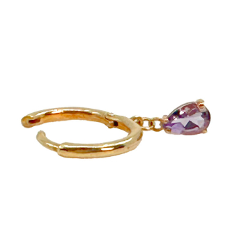 Preview: Bernardes earrings, Drop, Amethyst, gold, detail
