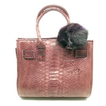 Bonnie Bag Bug charm mink pendant aubergine, style