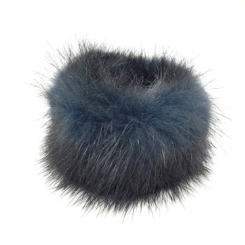 Bonnie Bag Bug charm mink pendant blue front