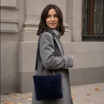Preview: Bonnie Rucksack, Curly, Shearling schwarz, style