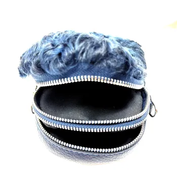 Preview: Bonnie Mini Muriel Persianer nachtlbau, 2 Zipper, innen Textil, Soft Glattleder