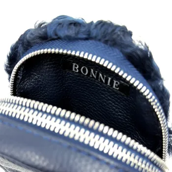 Preview: Bonnie Mini Muriel Persianer nachtlbau, 2 Zipper, Detail Logo