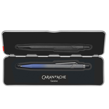 Preview: caran d ache 849 Kugelschreiber caran d Ache 849 ballpoint Claim Your Style 5 sturmblau Klapp etui