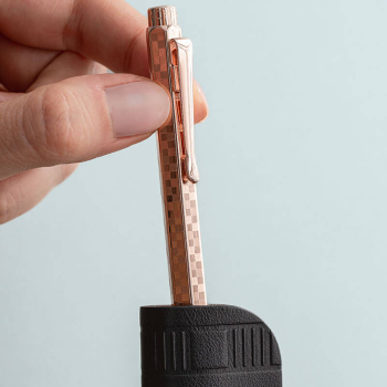 Caran d'Ache ballpoint set Ecridor Damier rosegold plated, style 1