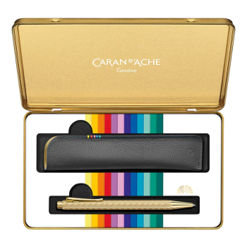 Preview: Caran d'Ache, Kugelschreiber, Ecridor Sunlight, gold, Verpackung offen