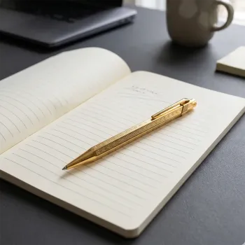 Caran d'Ache, Kugelschreiber, Ecridor Chevron, gold, style