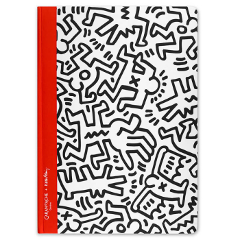 Caran d'Ache, Notizbuch A5 Keith Haring, dotted, schwarz, weiß