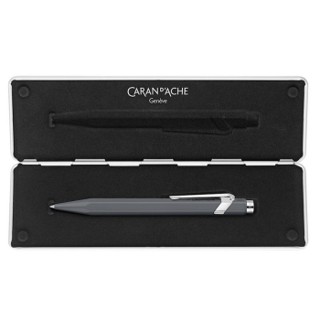 Preview: Caran d'Ache, Rollerball 849, grau, mit Slim Cas, offen