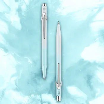 Caran d'Ache, Set 849 Minenhalter Blue Lagoon hellblau, style