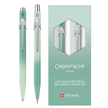 Caran d'Ache, Set 849 Kugelschreiber+Minenhalter Misty Forest grün