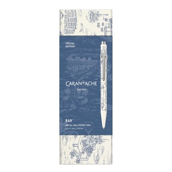 Caran d'Ache 849 Toile de Jouy 2026 special edition with decorative sleeve