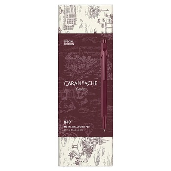 Preview: Caran d'Ache Toile de Jouy Burgundy special edition decorative packaging