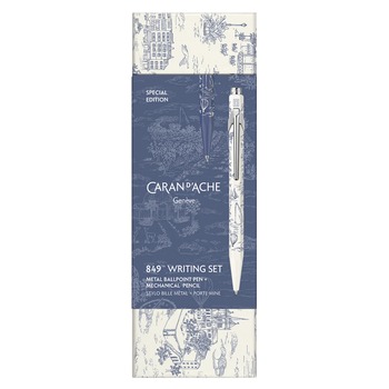 Preview: Caran d'Ache Toile de Jouy writing set with illustrated Geneva Edition packaging