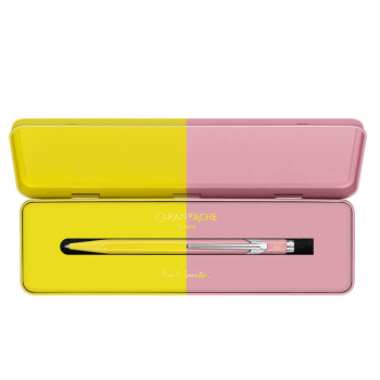 Preview: caran d ache 849 Kugelschreiber designed von Paul Smith 4 Edit in chartreuse | rose, offen