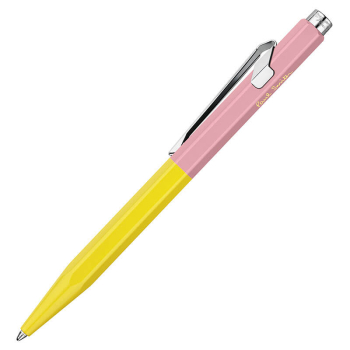 Preview: caran d ache 849 Kugelschreiber designed von Paul Smith 4 Edit in chartreuse | rose , seitlich