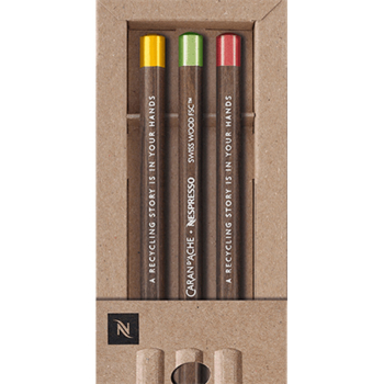 Caran d'Ache graphite pencil set, woods, nespresso limited etion no4, open