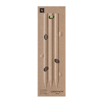Caran d'Ache graphite pencil set, woods, nespresso limited etion no4, gift box