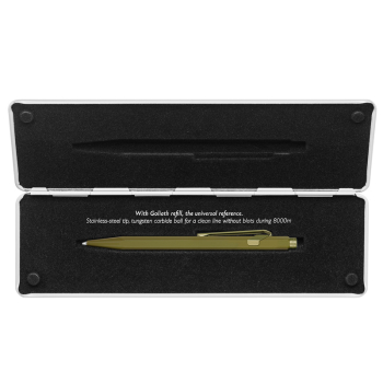 caran d Ache 849 ballpoint Claim Your Style 3 mossgreen inside case