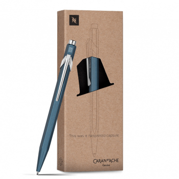 Caran d'Ache 849 ballpoint, Nespresso Edition No 1, matte blue, with gift box