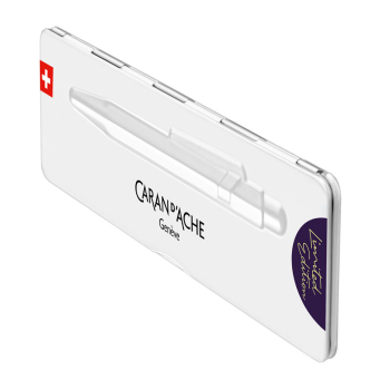 Caran d'Ache 849 Kugelschreiber, Dunkelviolett slimbox side