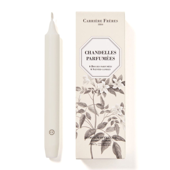 Preview: Carrière-Frères, Duft-Spitzkerze, Jasmine, cremeweiss, box