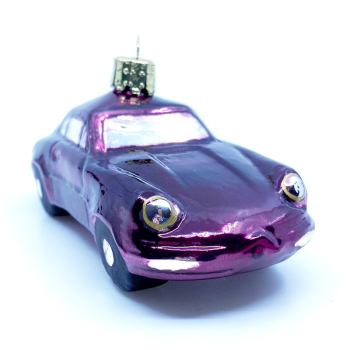 Christborn Christmas decoration Porsche 911 aubergine, front