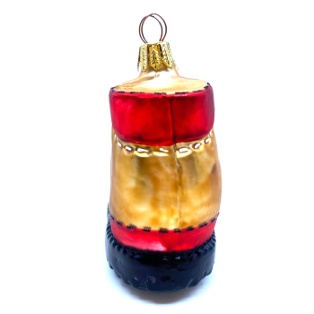 Preview: Christborn Weihnachtsanhänger Wanderschuh rot, Rückseite